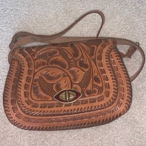 Vintage Tooled Leather Purse